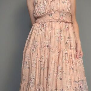 Floral Pink Maxi Dress